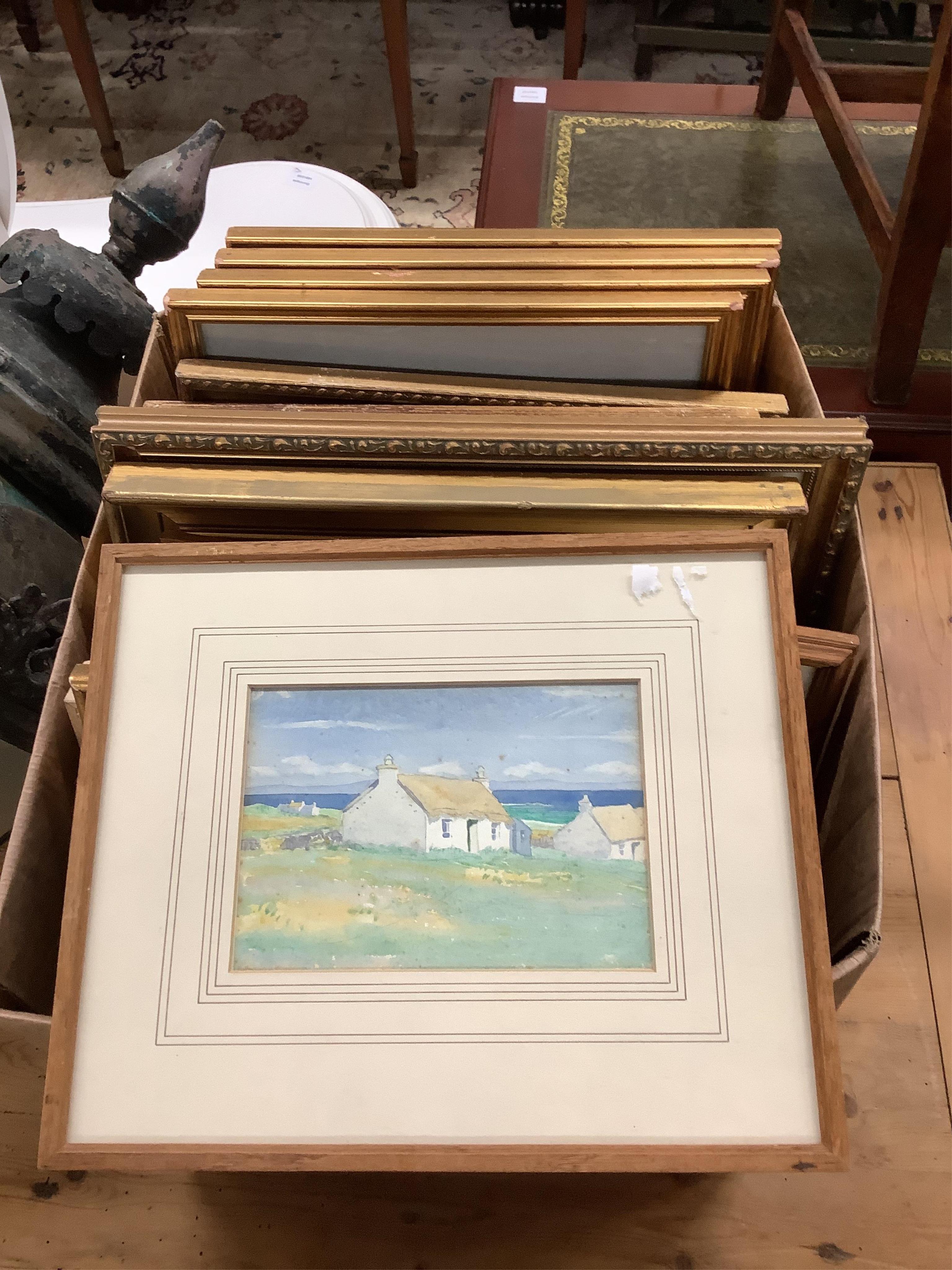 A quantity of assorted oils, watercolours and prints. Condition - fair